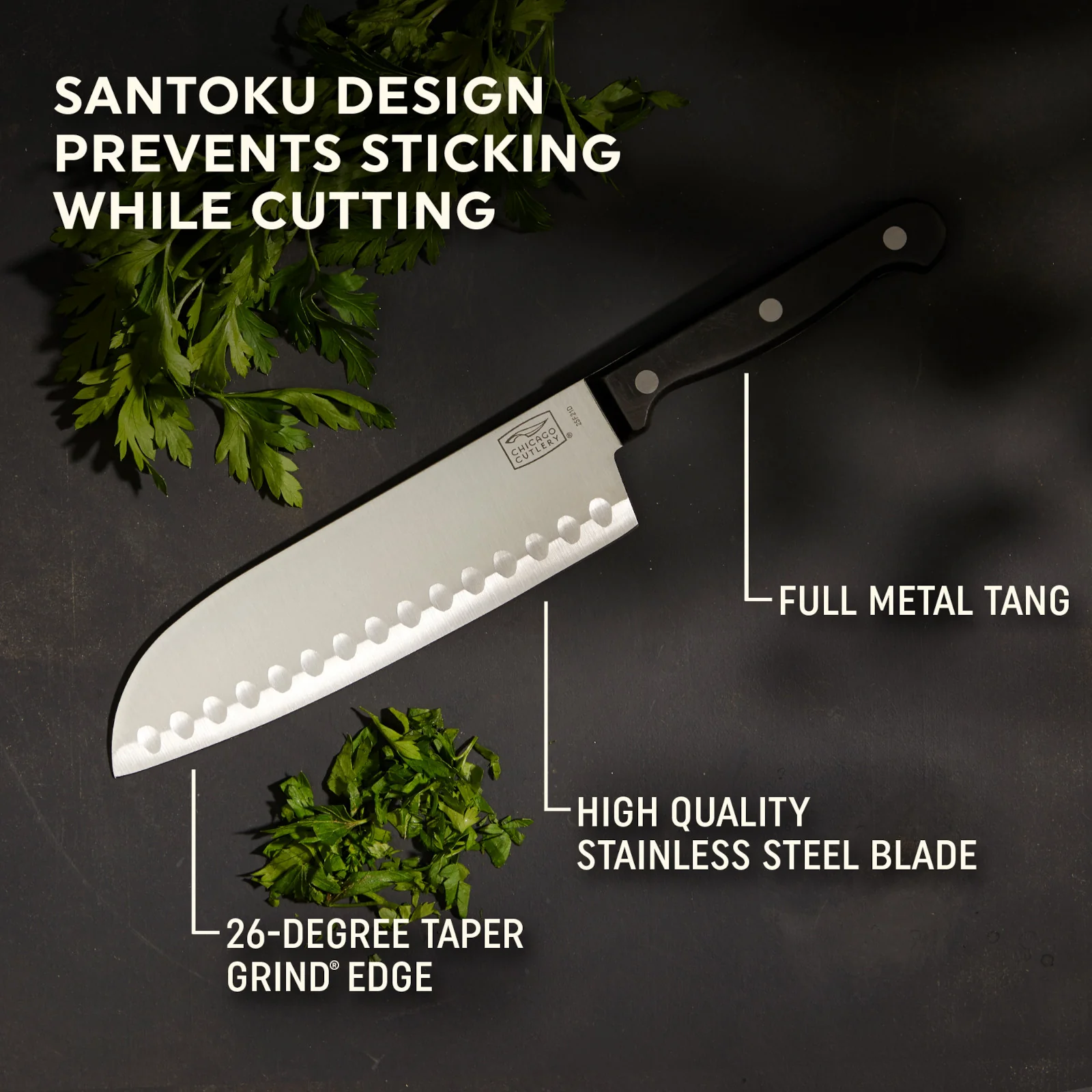 Chicago Cutlery® Essentials™ 2-piece Santoku / Partoku Knife Set - Image 3