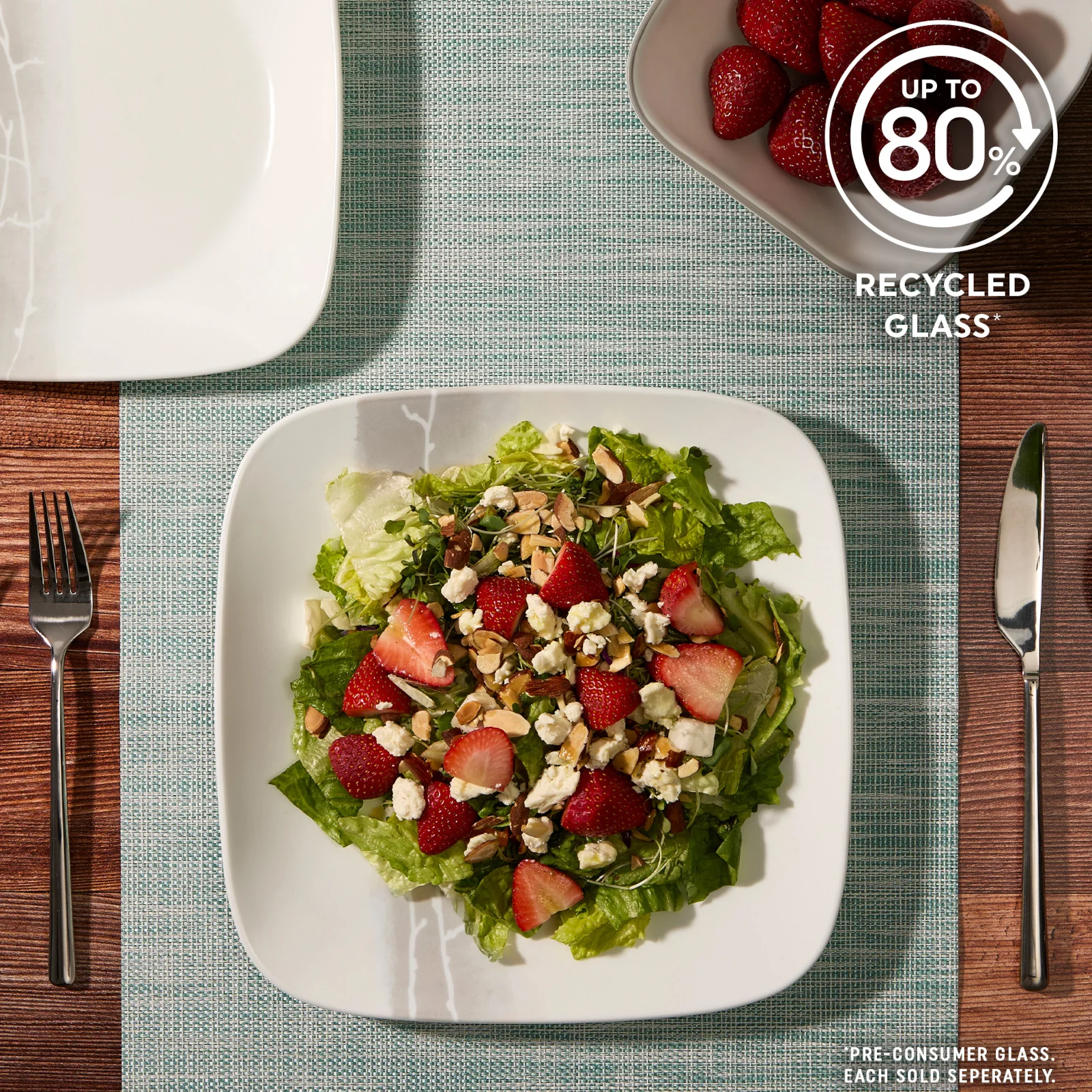 Corelle® Square Wandering Grove 9" Salad Plate - Image 5