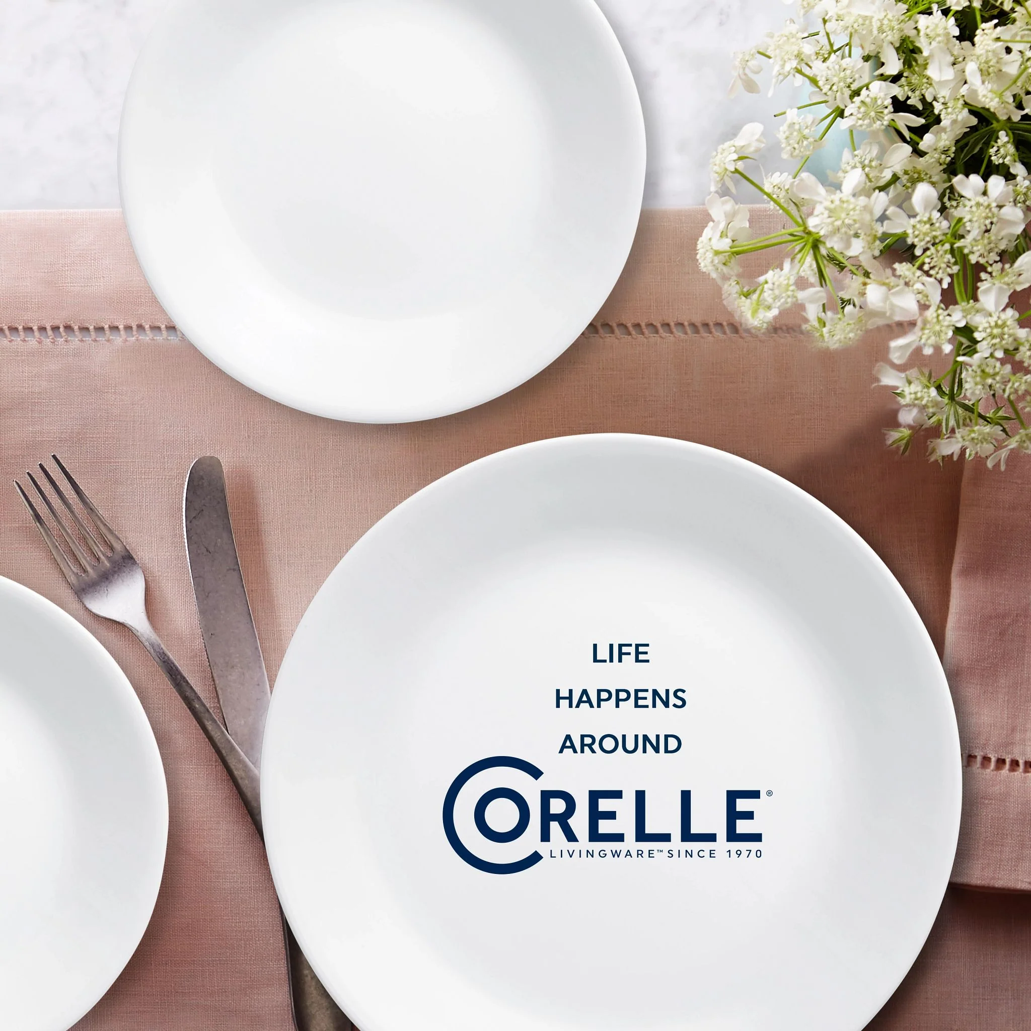 Corelle® Winter Frost White 16-piece Mugless Dinnerware Set, Service for 4 - Image 7